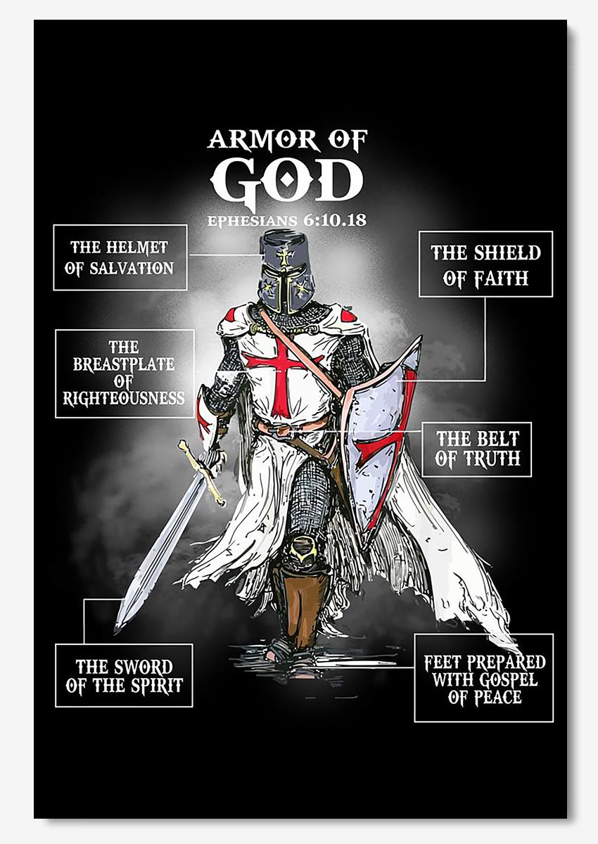 Armor Of God Bible Quote Wall Art For Christian Home Decor Poster