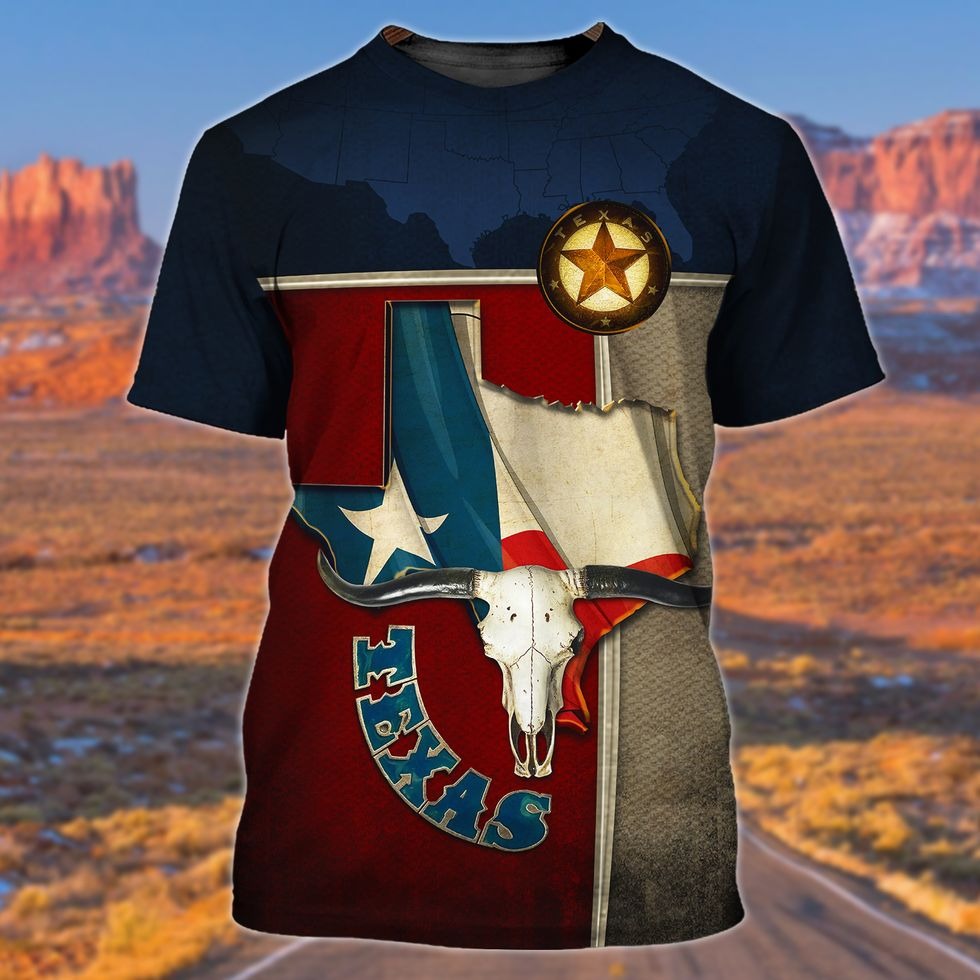 Texas Map T Shirt For Men And Women, 3D Pride Texas Shirts