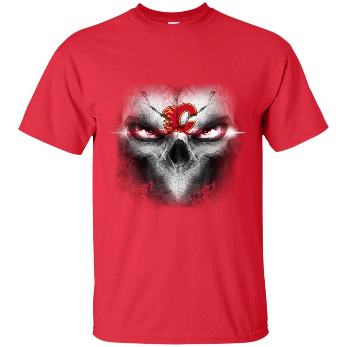 Calgary Flames Skulls Of Fantasy Logo T Shirts