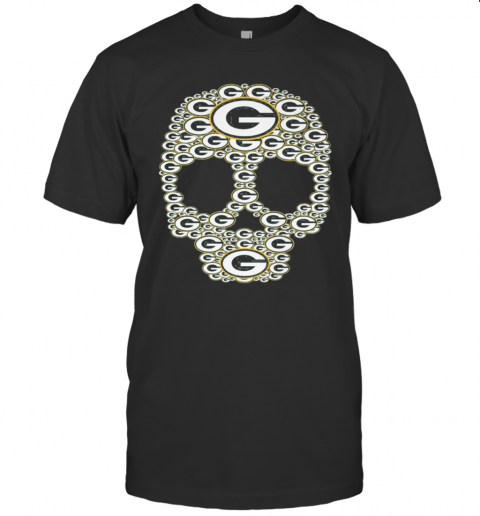 Skull Green Bay Packers Logo T-Shirt