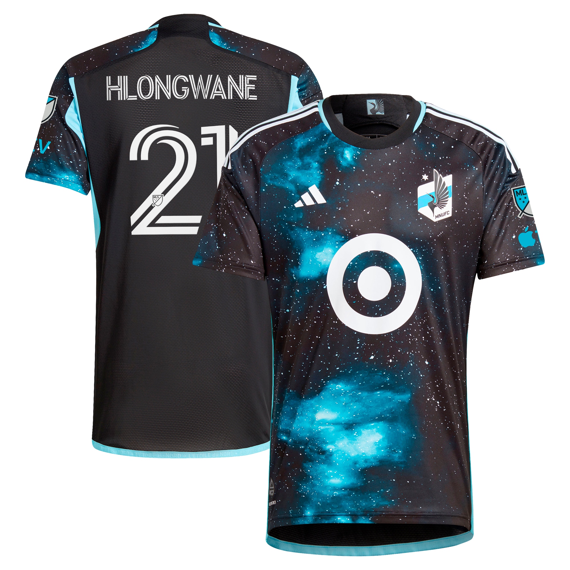 Bongokuhle Hlongwane Minnesota United FC 2024 Starry Night Authentic Player Jersey – Black