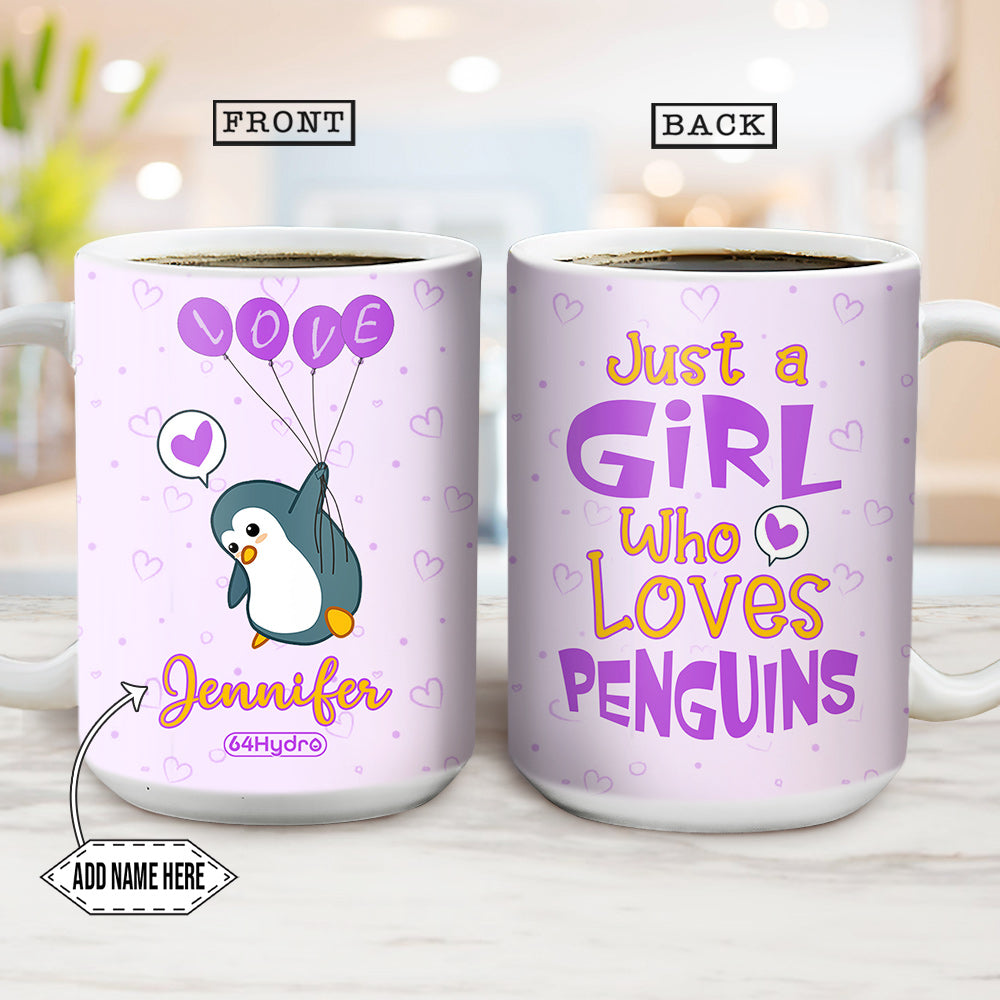 Penguin Just A Girl Who Loves Penguins Bglz2604009Y Full Color Ceramic Mug