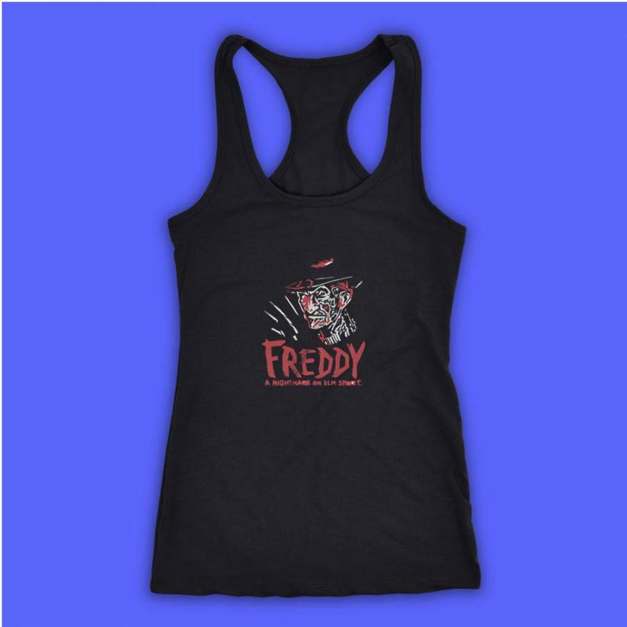 A Nightmare On Elm Street Drawn Women’S Tank Top Racerback