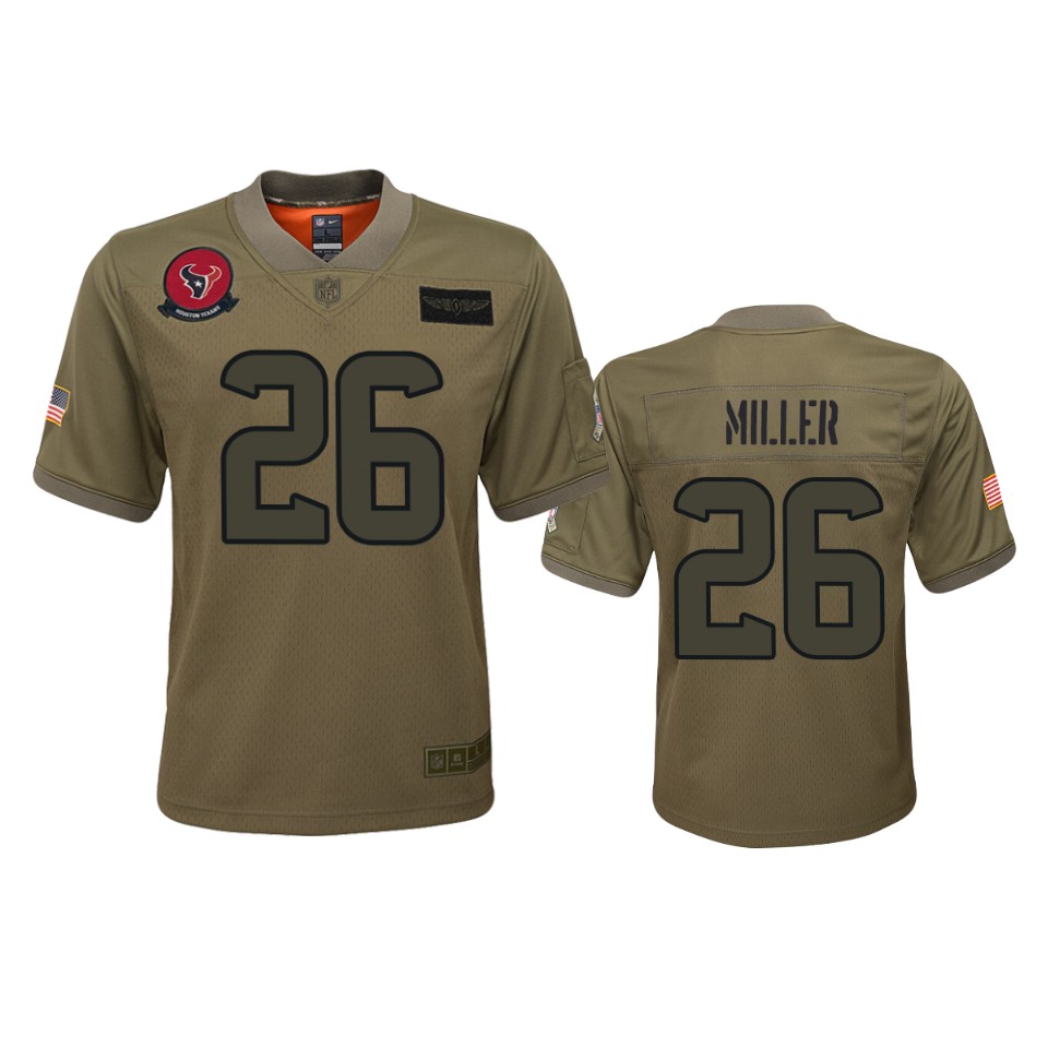 Youth Houston Texans Lamar Miller Camo 2019 Salute To Service Game Jersey