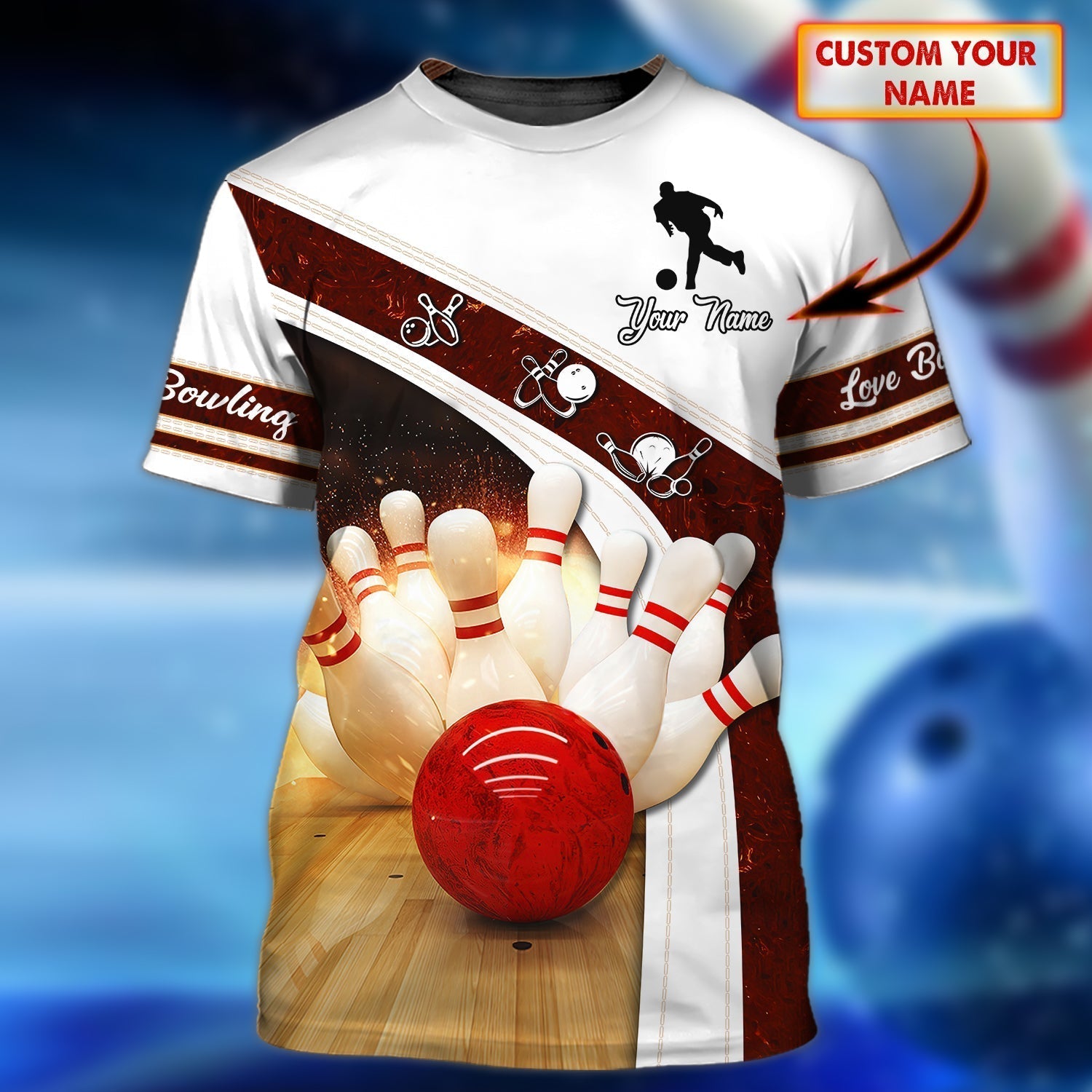 Personalized Men’S Bowling Shirt, 3D Full Printed Bowling Tshirt, Bowling Shirts, Custom Bowling Shirt