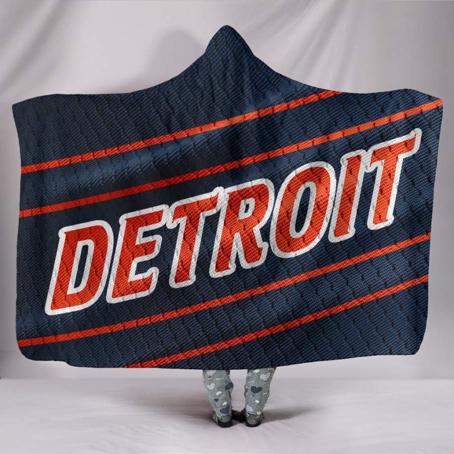 Detroit Tigers Unofficial Baseball Jersey Hoodie Blanket