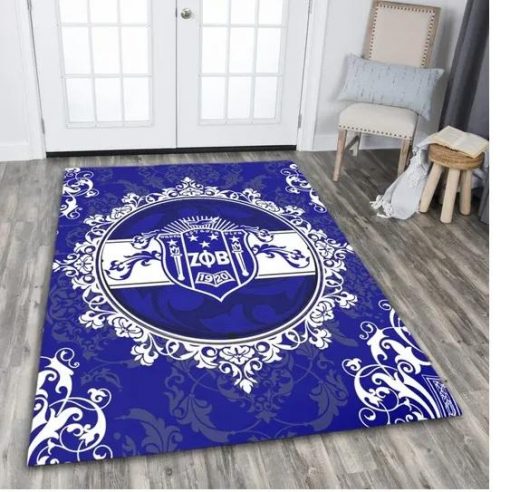 Zeta Phi Beta Founded 1920 Emblem Flower Circle Rug