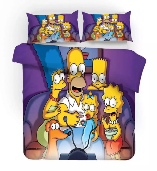 Anime The Simpsons Homer J Simpson 14 Duvet Cover Pillowcase Home Decor 3D Bedding Set