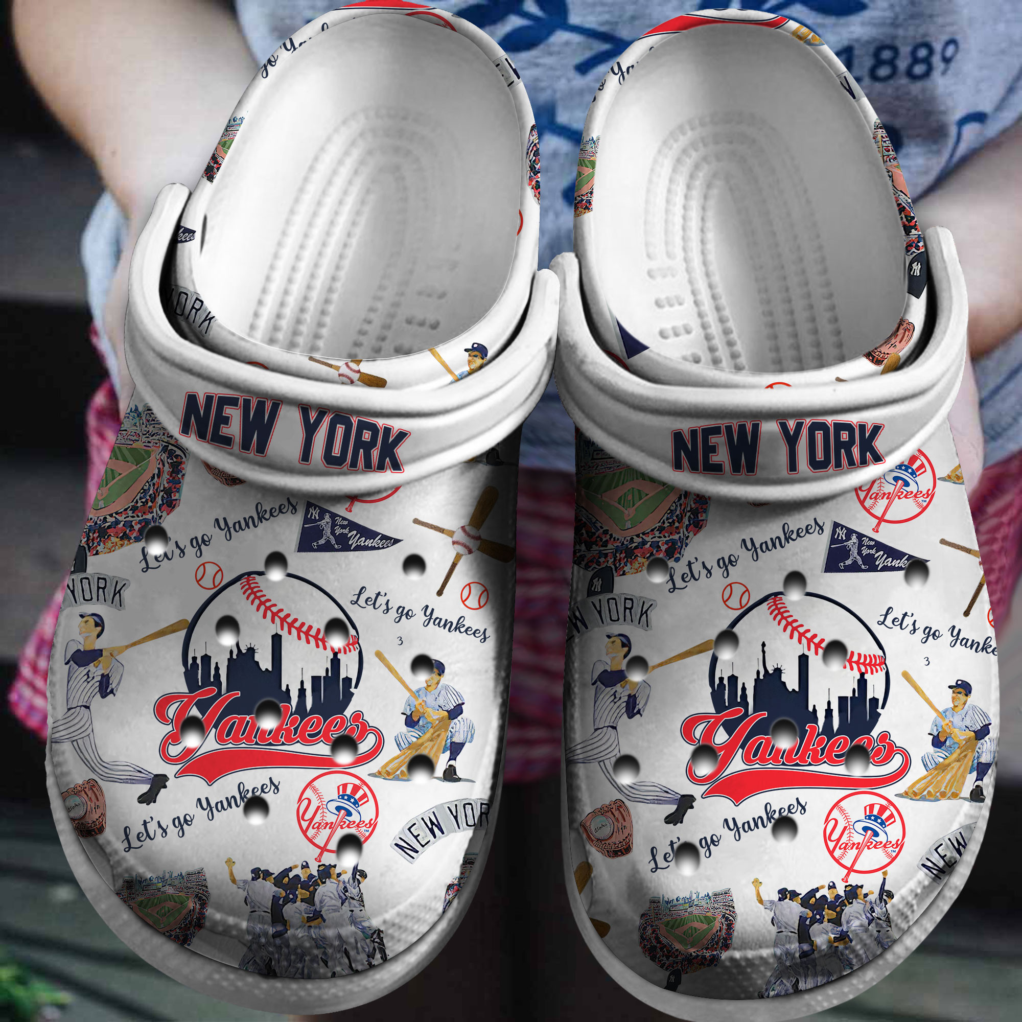 New York Yankees MLB Sport Crocss Crocband Clogs Shoes Comfortable For Men Women and Kids