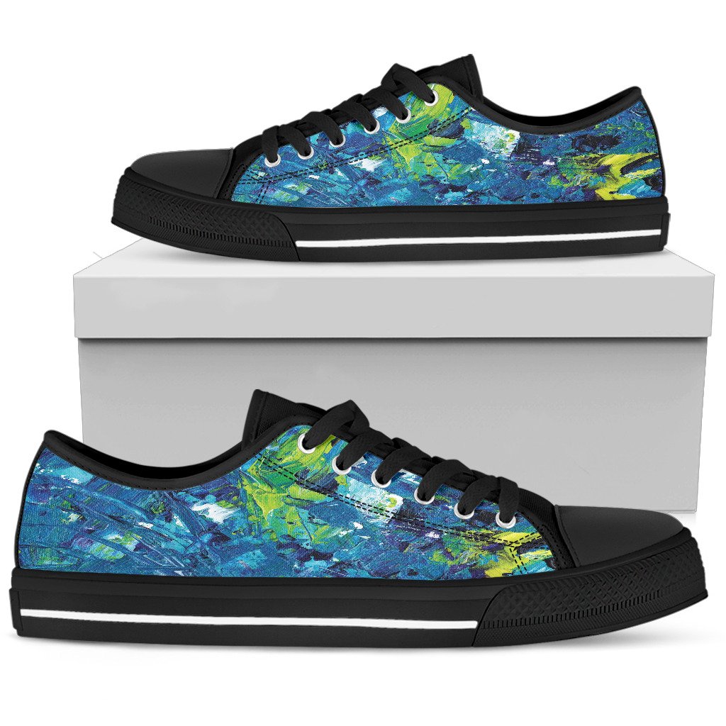 Abstract Oil Paintings P3 – Women’s Low Top Shoes (Black Sole)