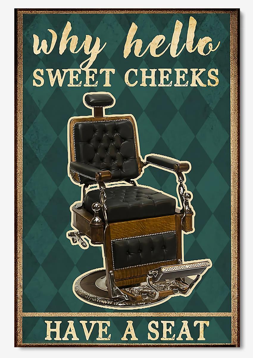 Vintage Chair Why Hello Sweet Cheeks Have A Seat Wall Art For Home Decor Poster