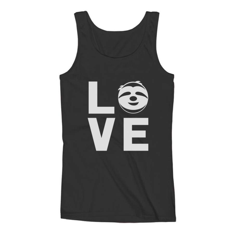 Animal Lovers – I Love Sloths – Lazy Sloth Cute Face Women Tank Top