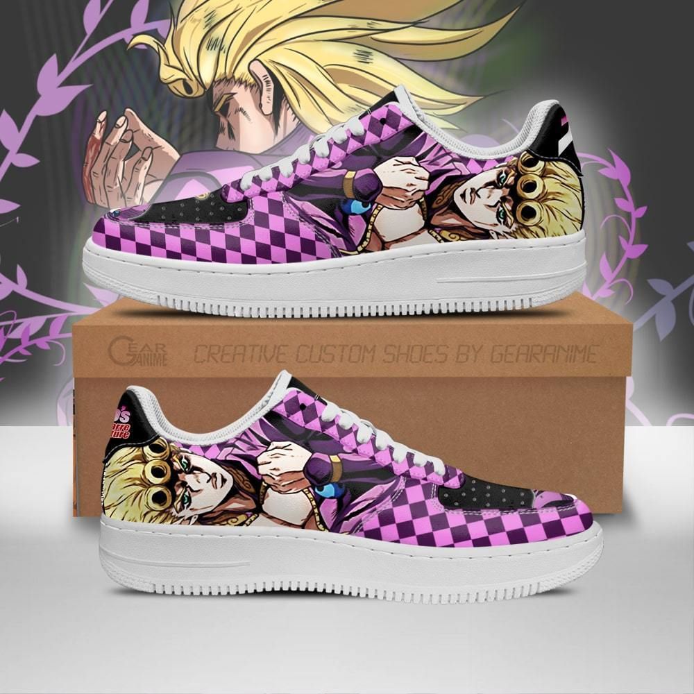 Giorno Giovanna Jojo Idea Air Force Shoes Sneakers Custom Anime
