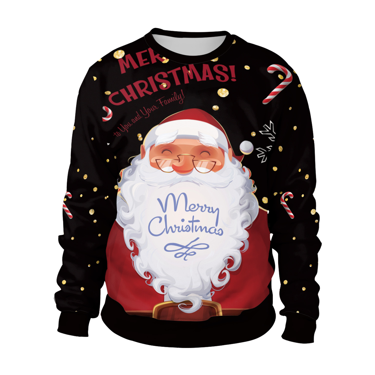 Couples Funny Cute Santa Ugly Sweater Christmas Holiday Prty Travel Xmas Jumpers Tops Men Women Casual Pullovers Sweatshirts alx