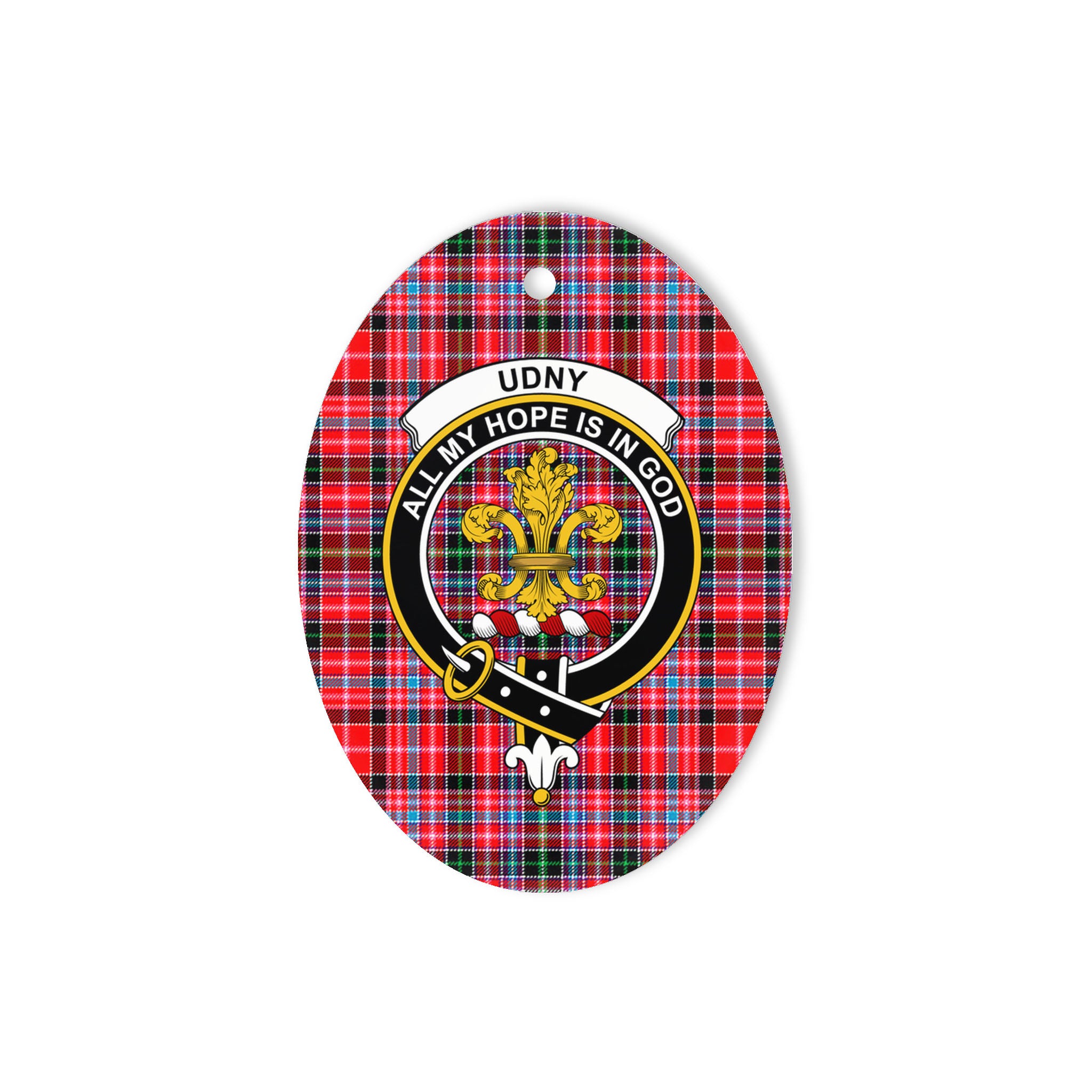 Udny Scottish Clan Plaid Ornament Gift. Christmas Tree Ornament Udny Clan Tartan Ornament Great Christmas Ornaments Gift Oval Ornament