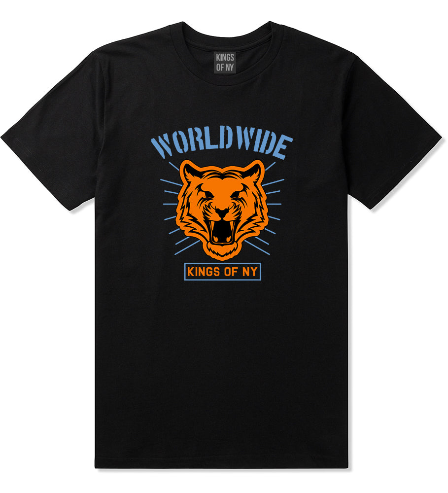 Worldwide Tiger Face Mens T-Shirt