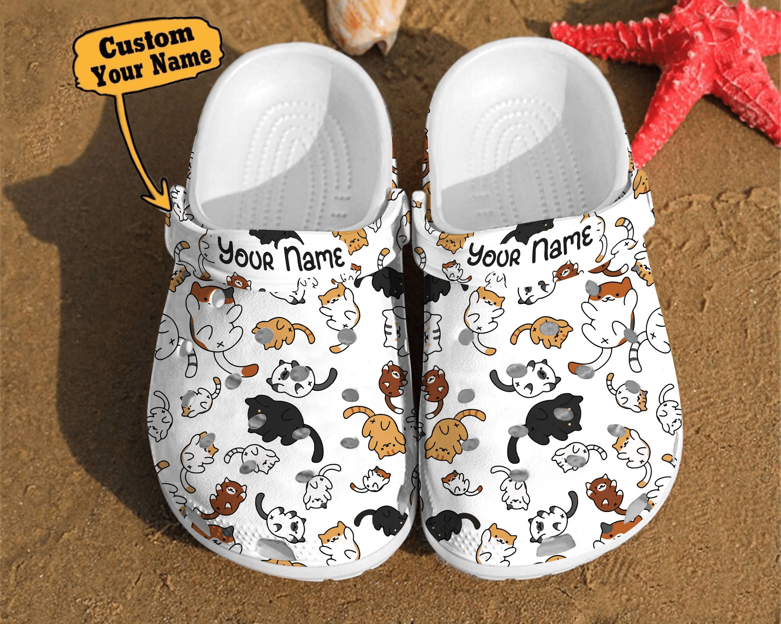 Cat Crocs – Personalized Cat Pattern Gift For Lovers Comfortable Summer Clog Shoes