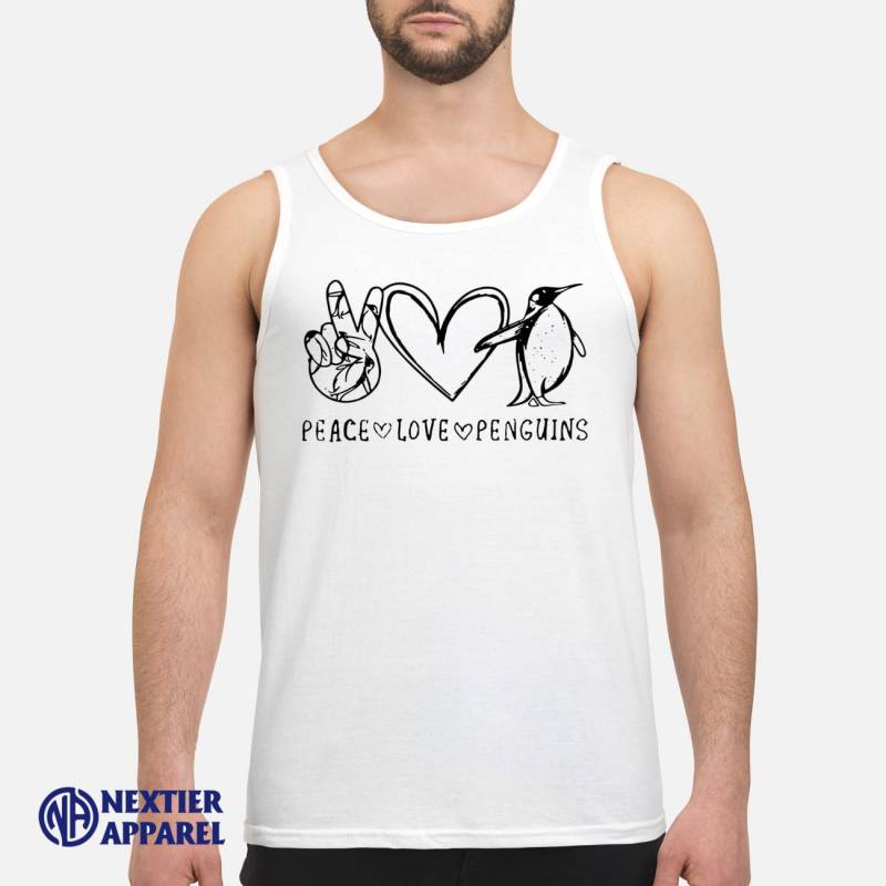 Peace Love Penguins Hoodie Men’s Tank Top