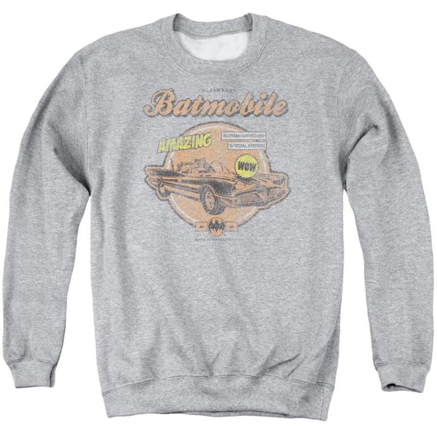 Batman – Amazing Batmobile Adult Crewneck Sweatshirt