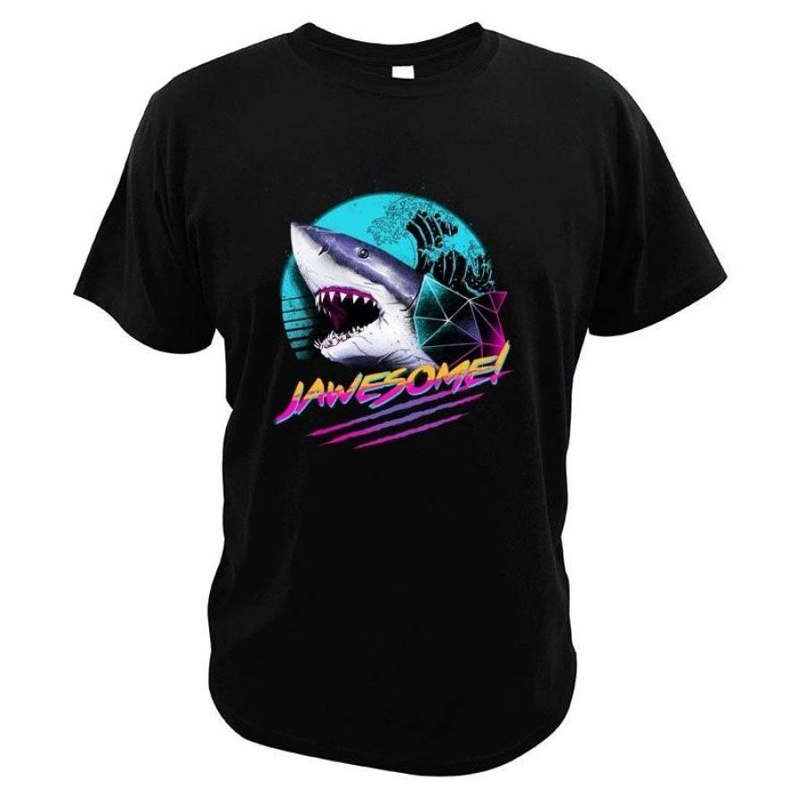 Shark Jaws T Shirt Synthwave Jawesome Tshirt