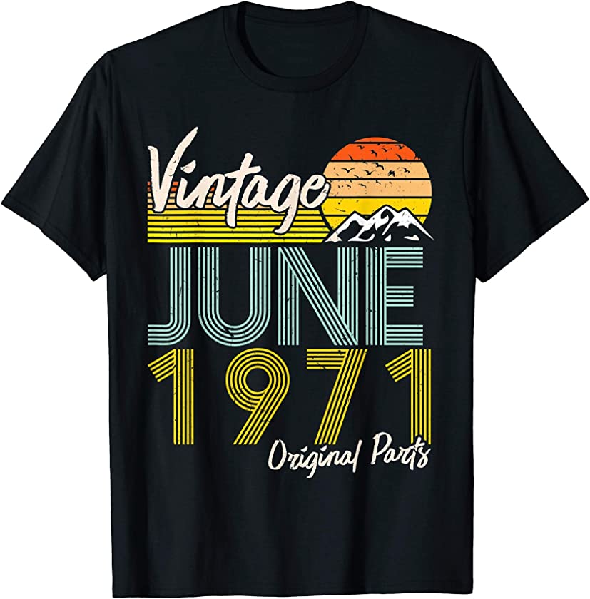 Vintage Since June 1970 Bday Vintage 50th Birthday T-Shirt