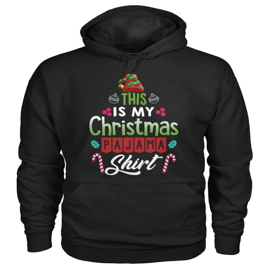 This Is My Christmas Pajama Candy Cane Xmas Hoodie