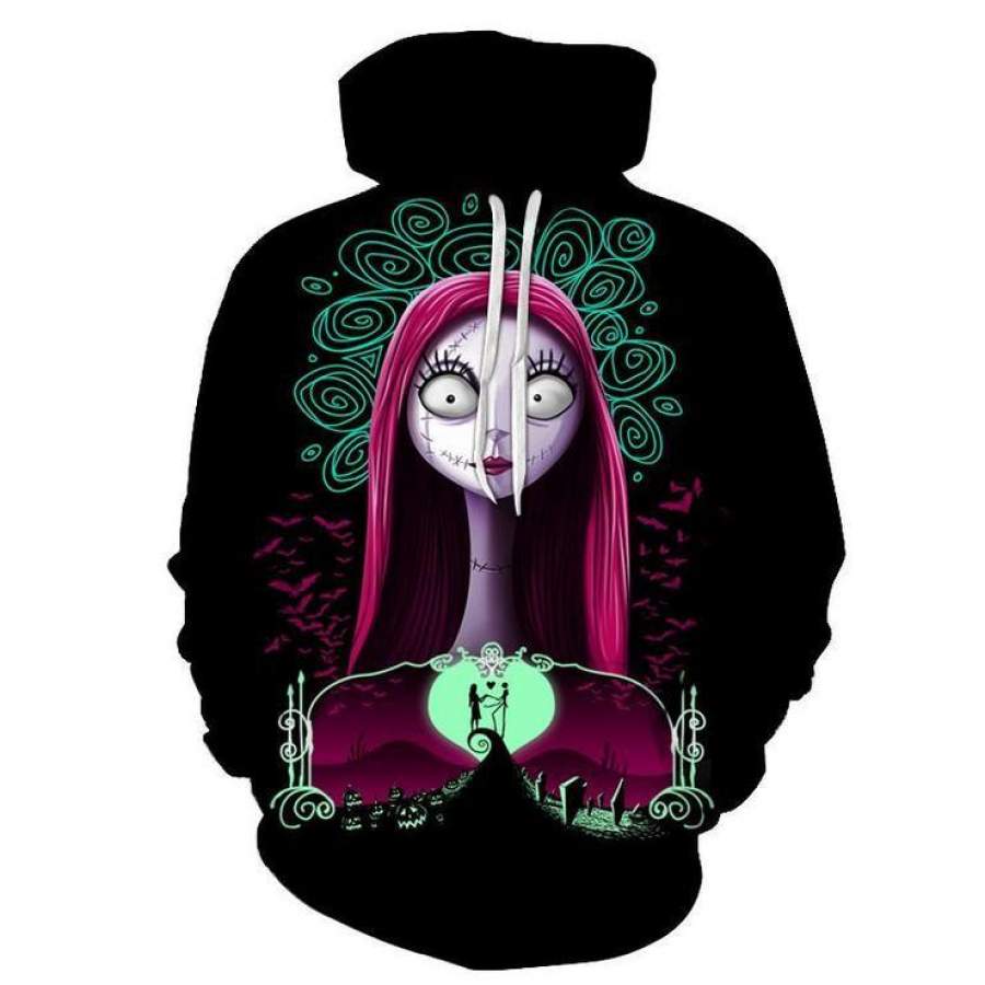 2019 Jack Skellington Hoodies Nightmare Before Christmas Sally Pull Over Hoodie with Pockets