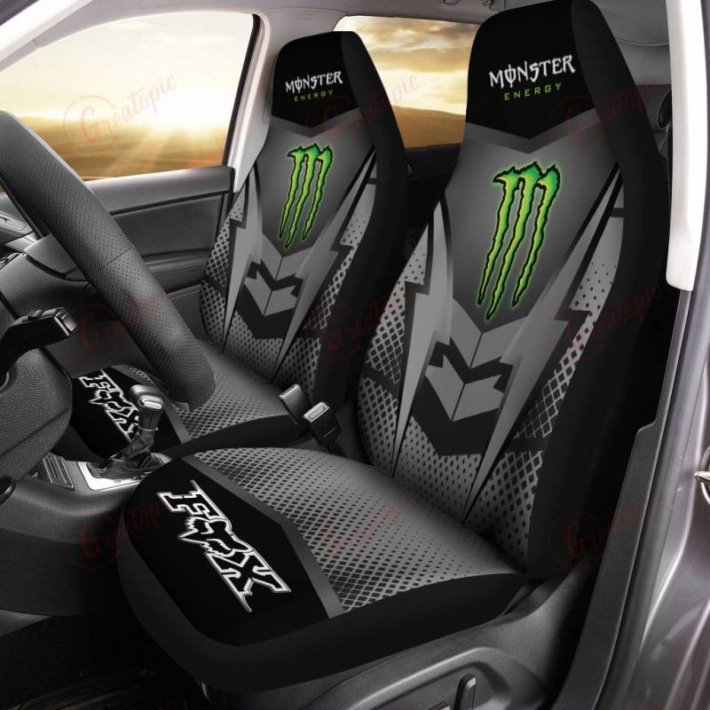 Monster Energy- NCT Car Seat Cover (Set of 2) Ver1 (Grey)