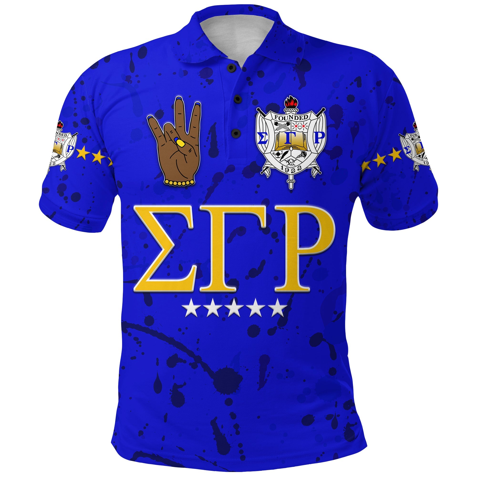 (Custom Personalised) Sigma Gamma Rho Polo Shirt Original Style Blue Lt8