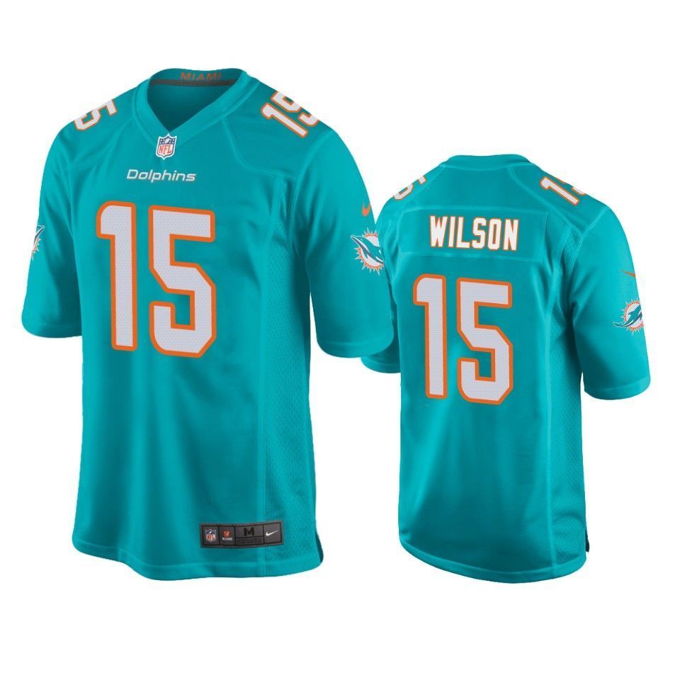 Dolphins Albert Wilson Game Aqua Mens Jersey