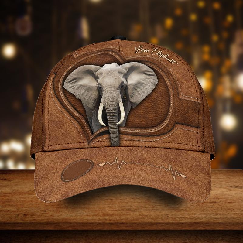 Love Elephant All Over Printed Classic Cap- Na01066