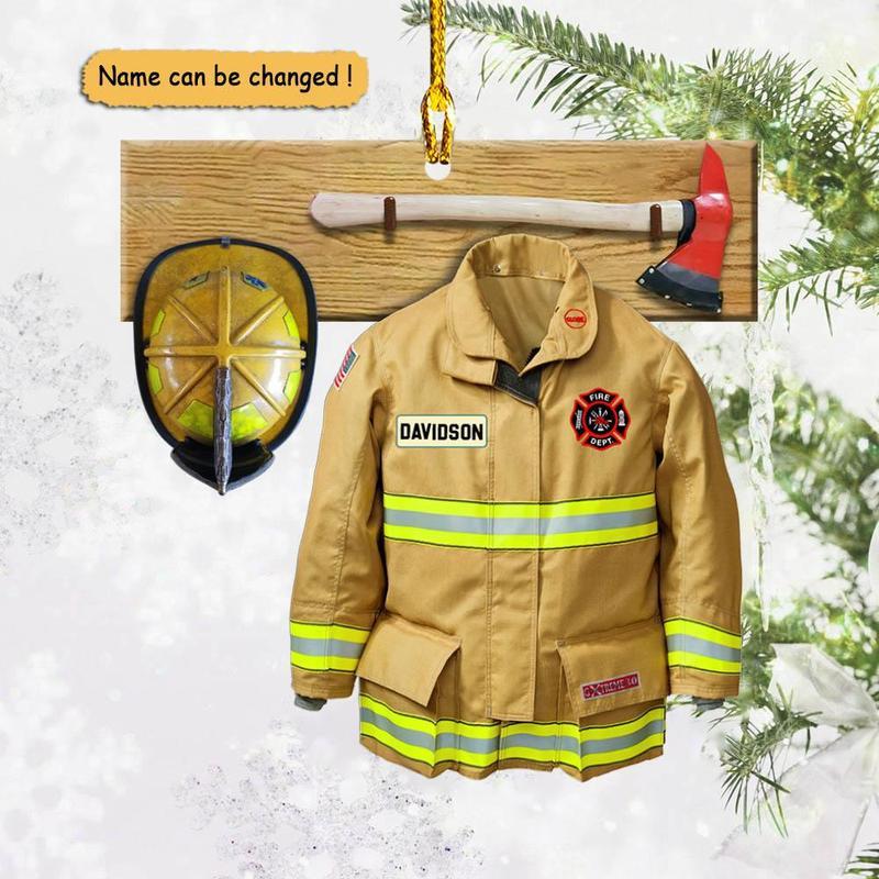 Firefighter Front Armor, Custom Cut Shaped Acrylic Ornament