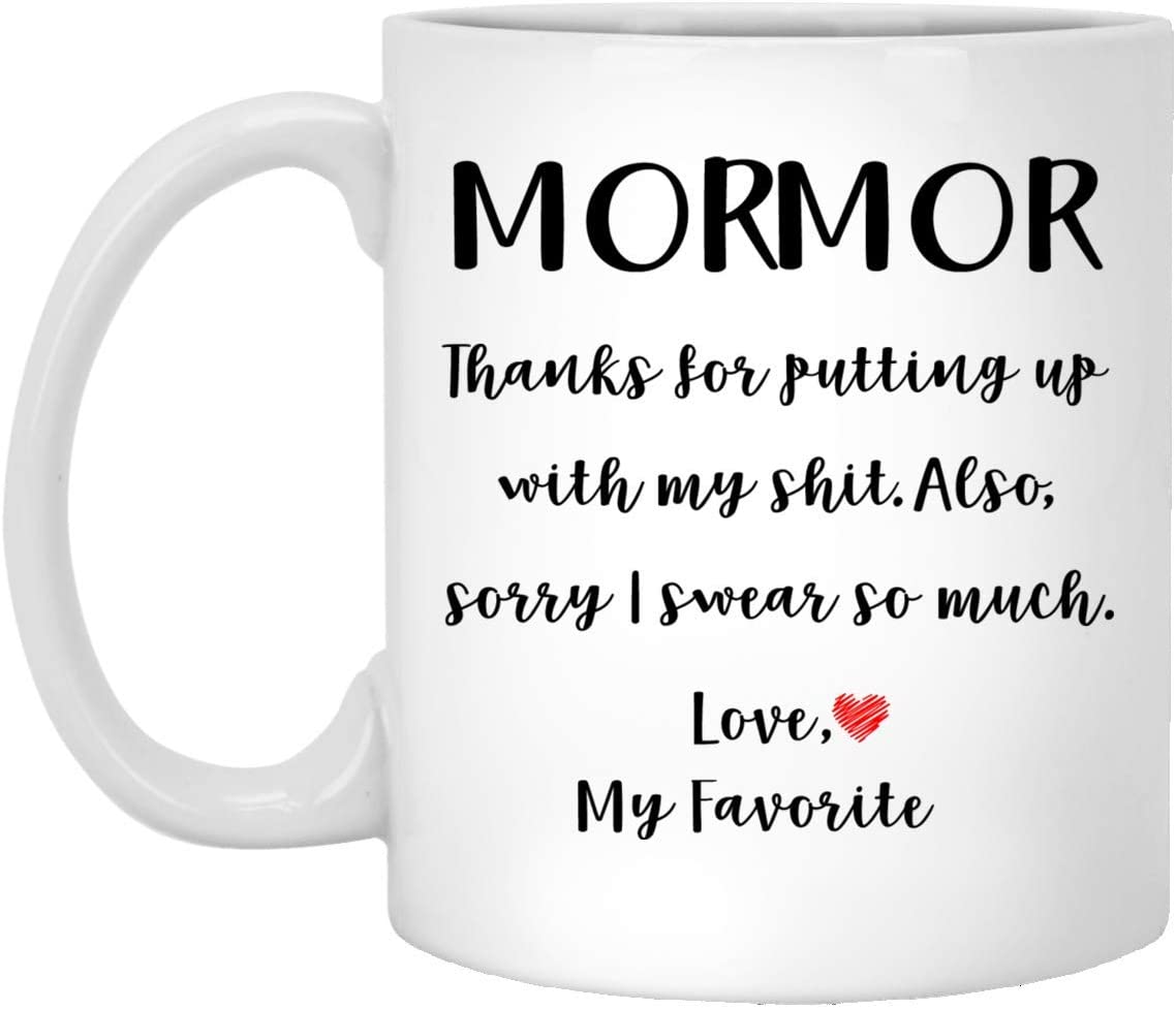 Mormor Gifts From Daughter Son – Mothers Day Gifts For Mormor Birthday Gifts – Funny Mormor Coffee Mug Christmas Gift Ideas For Mormor – White – 11Oz