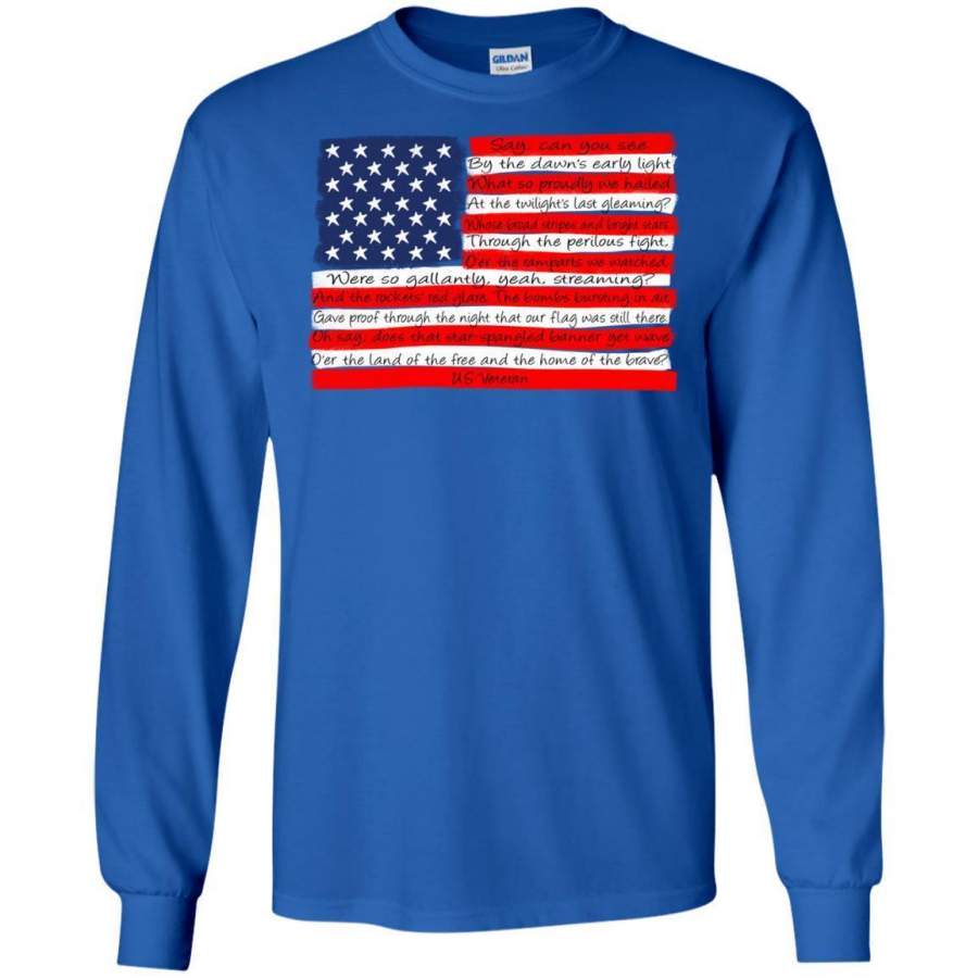 Veteran T-Shirt USA National Anthem O Say Can You See By The Dawns ...