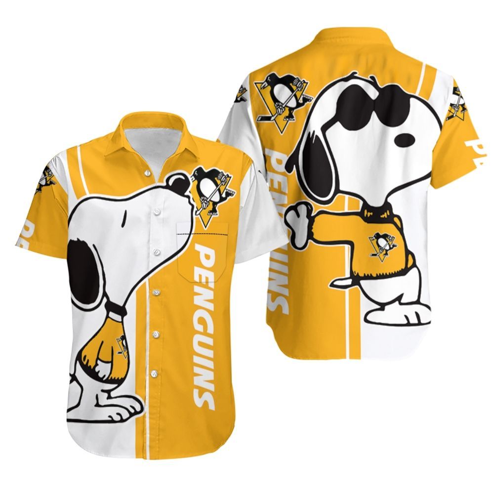 Pittsburgh Penguins Snoopy Lover 3D Printed Hawaiian Shirt