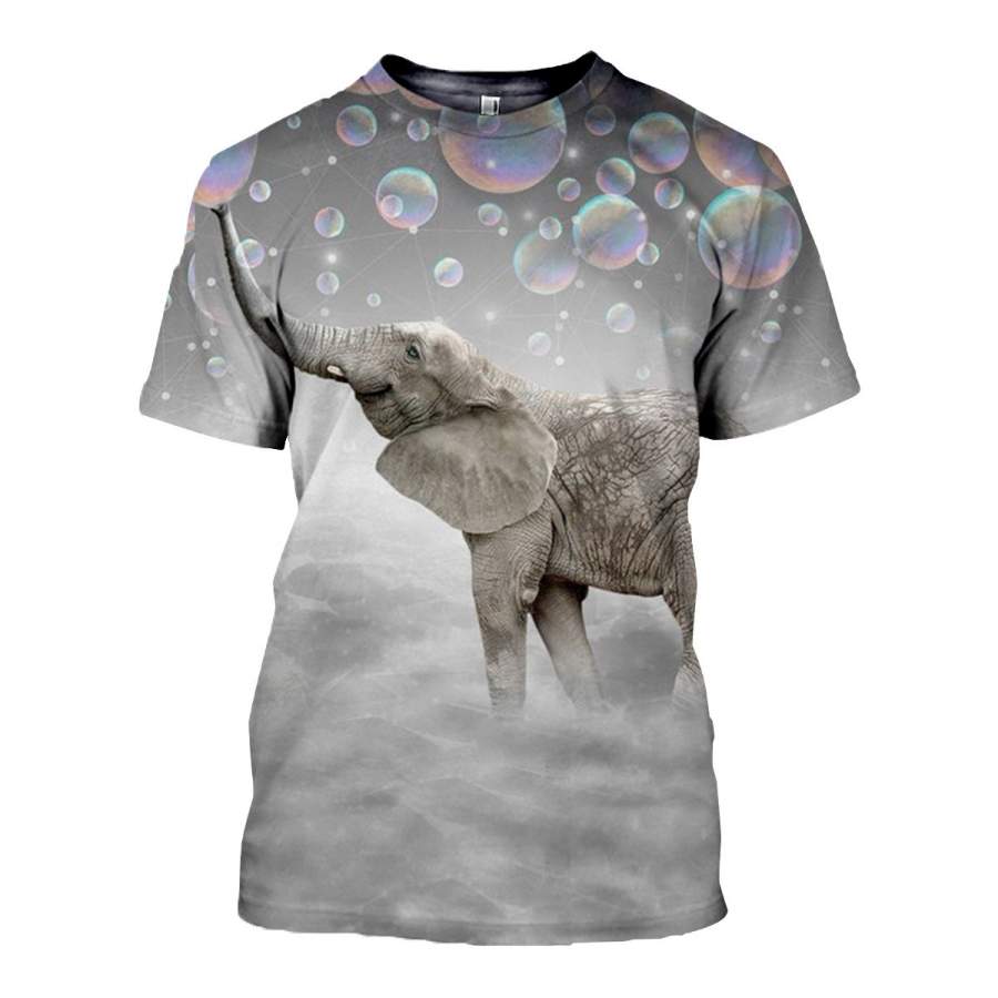 3D All Over Printed elephant T Shirt Hoodie 15123