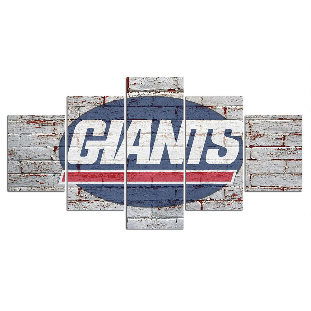 New York Giants Wall Art Brick Wall Canvas Print