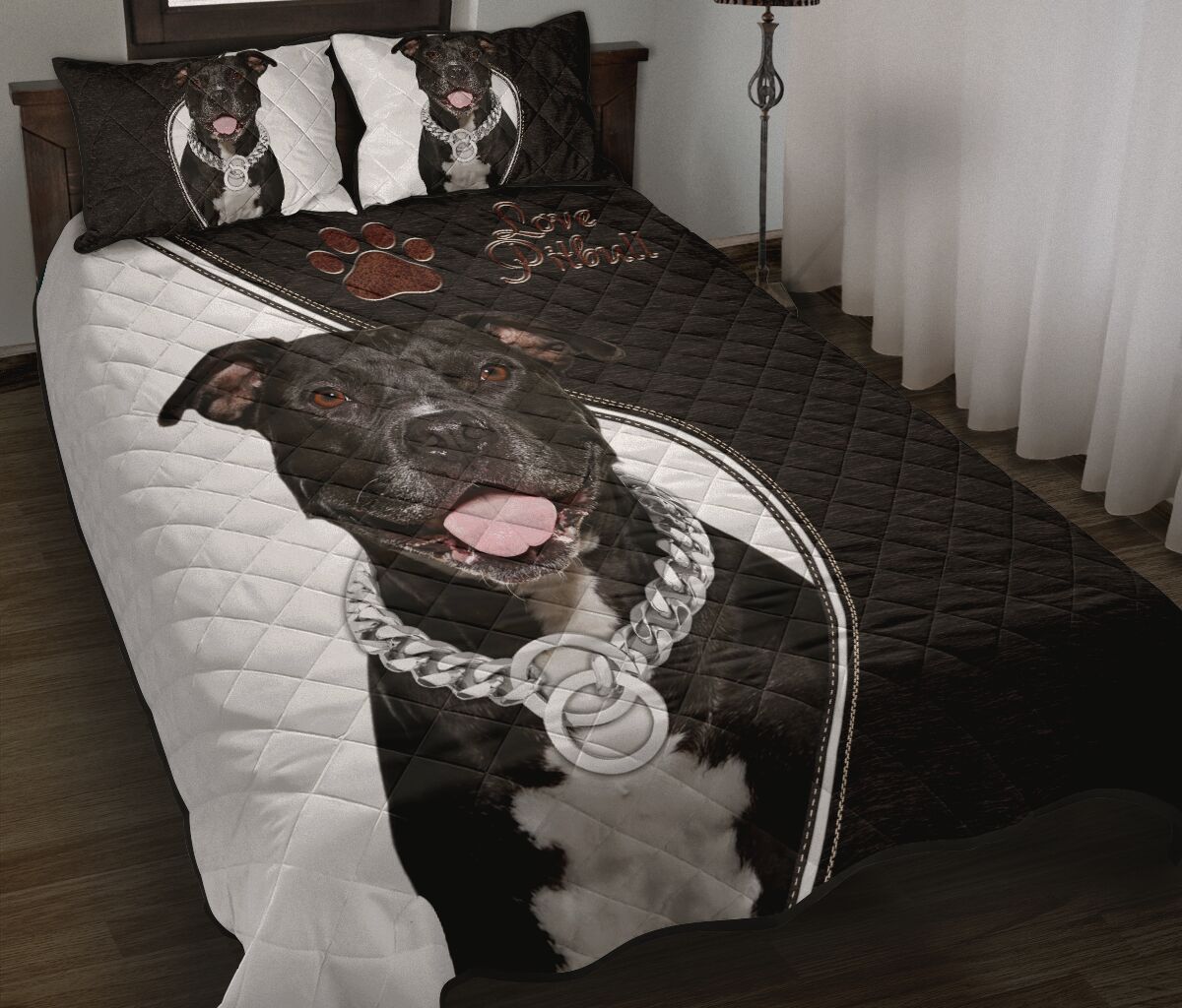 Pitbull Pit Bull Terrier Quilt Set 0622