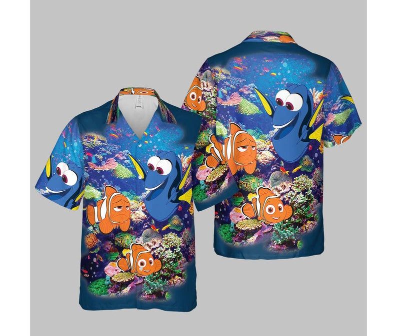 Disney Pixar Finding Dory Nemo Rainbow Reef Graphic Hawaii Shirt Ha55967