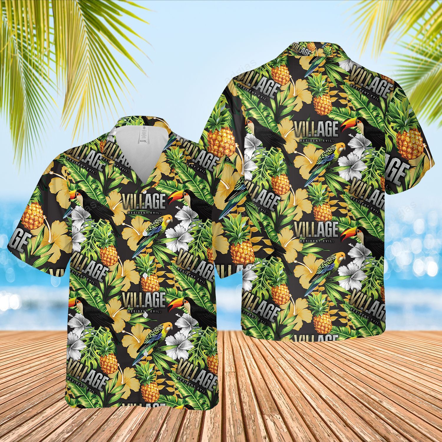 Evil Game Hawaii Pattern Summer Shirt Ha43625