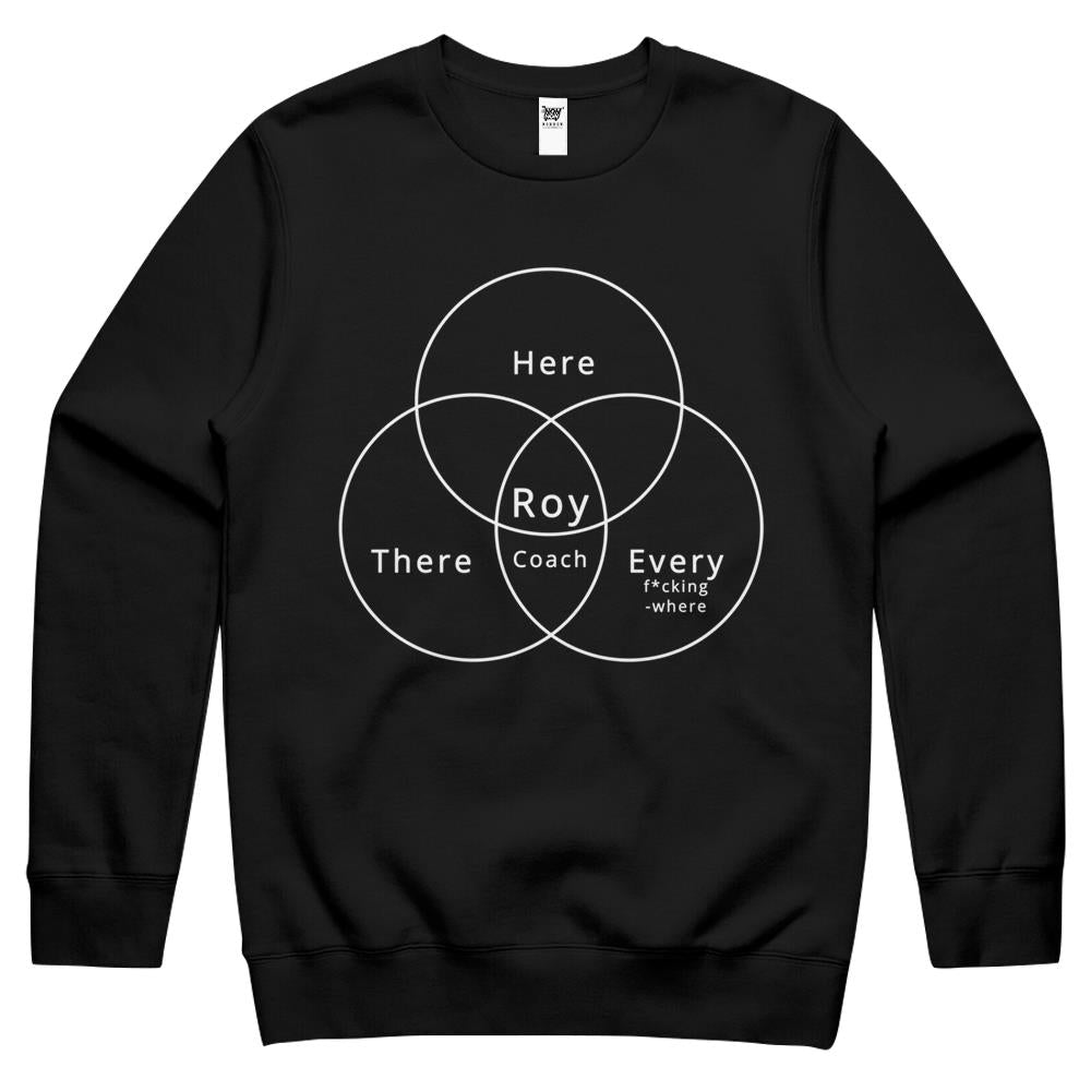 He Is Here, He Is There, He Is Everu-Fkingwhere. Roy Quote Crewneck Sweatshirt