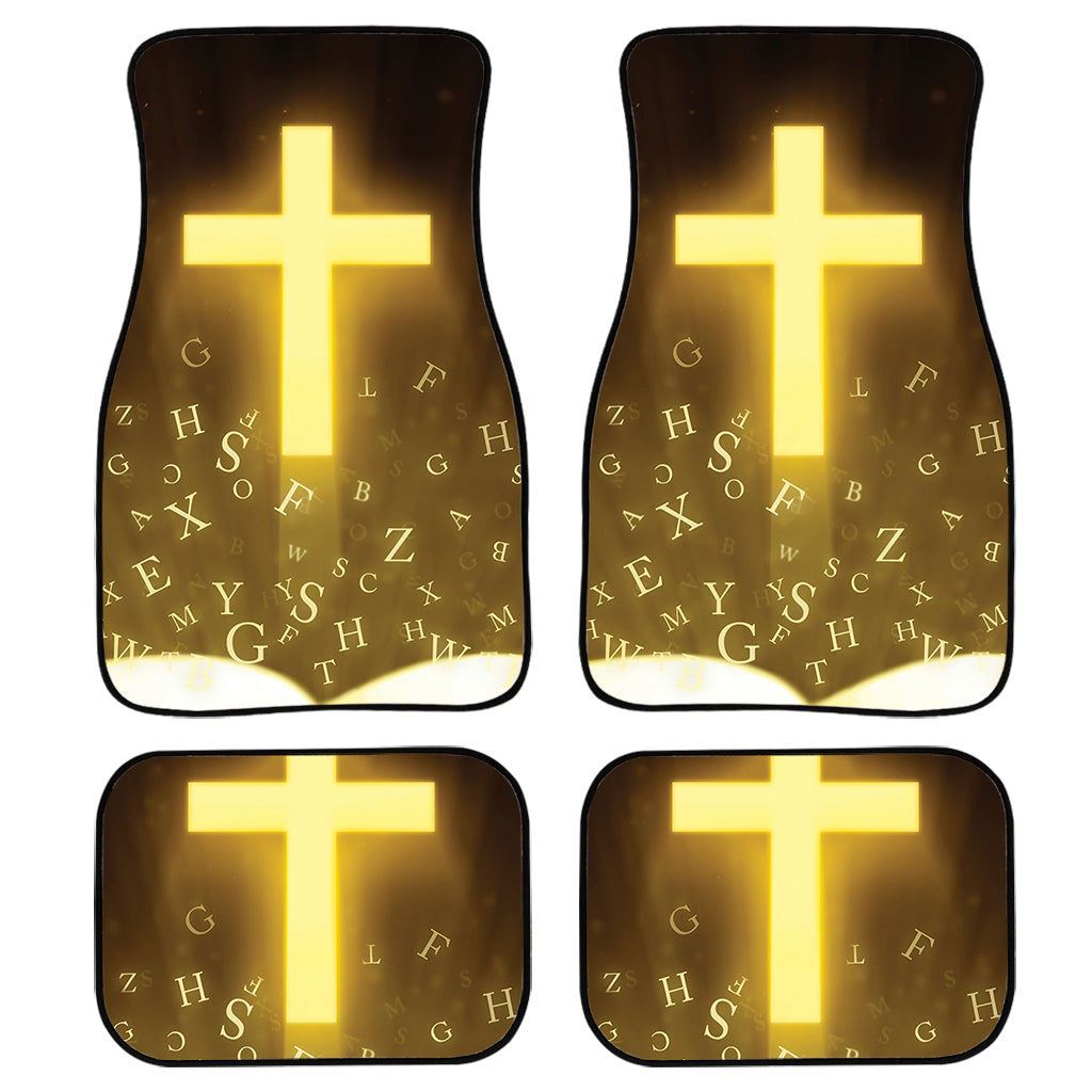 Christian Holy Bible Print Front And Back Car Floor Mats, Front Car Mat