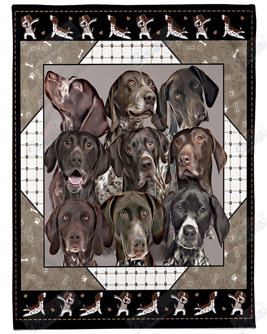 Shorthaired Pointer Dabbing Puppy Gs-Cl-Dt2104 Fleece Blanket