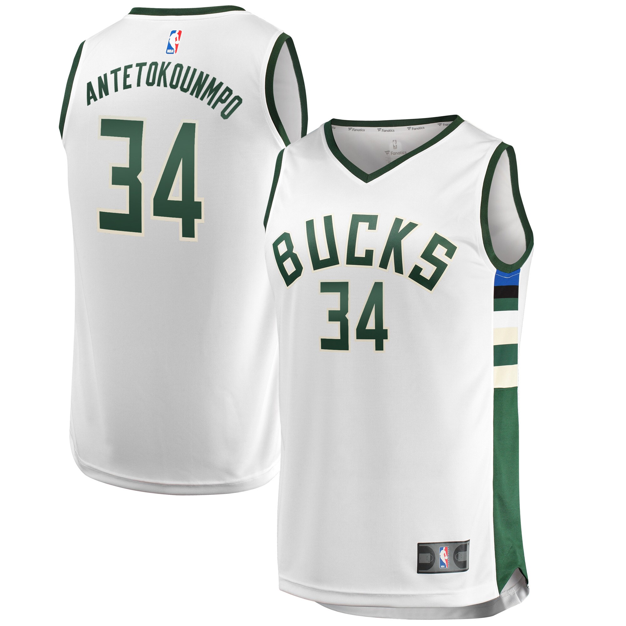 Giannis Antetokounmpo Milwaukee Bucks Fast Break Jersey White – Association Edition