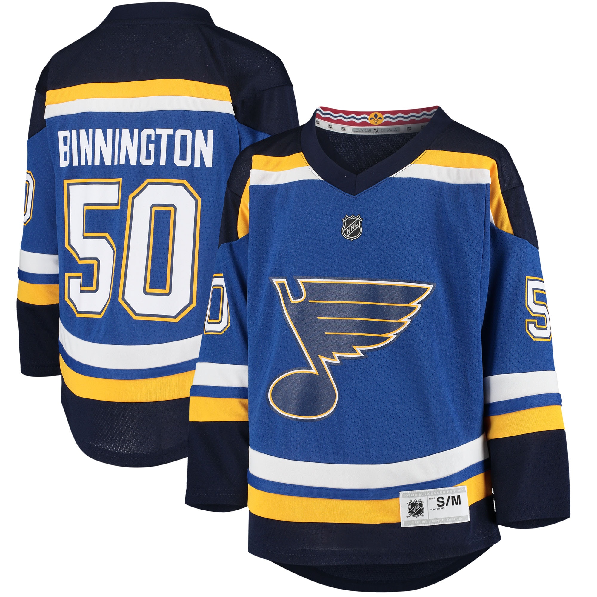 Jordan Binnington St. Louis Blues Youth Home Replica Player Jersey – Blue