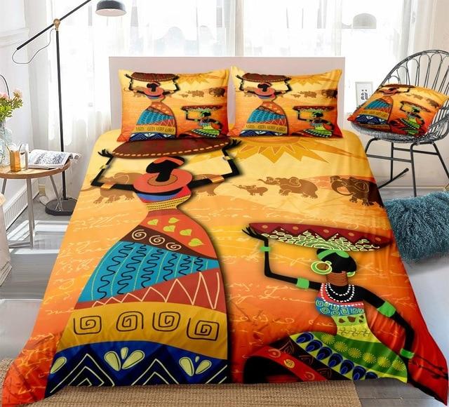 The Beauty Of African Girl 3 Pieces Quilted Comforter Set