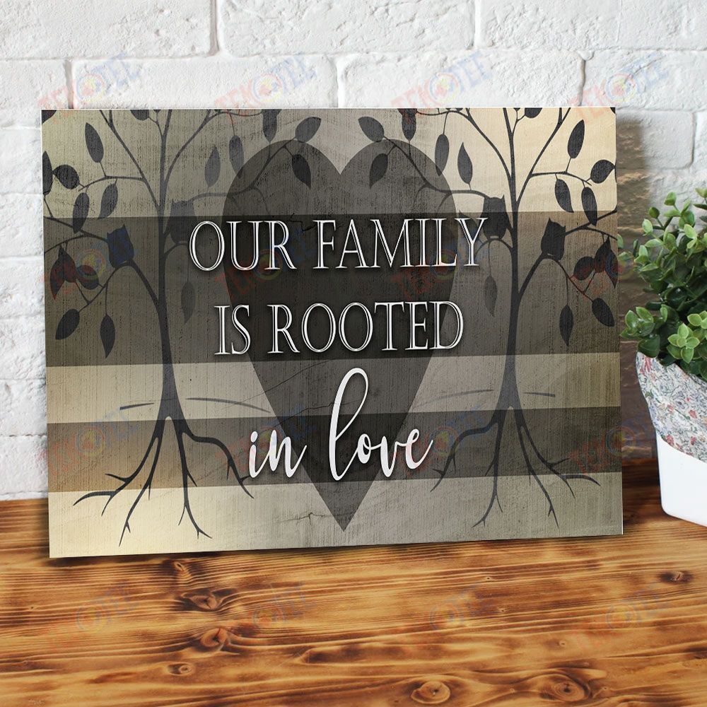 Canvas Painting Family Is Rooted In Love Heart Family Wall Art Canvas Home Decor Canvas