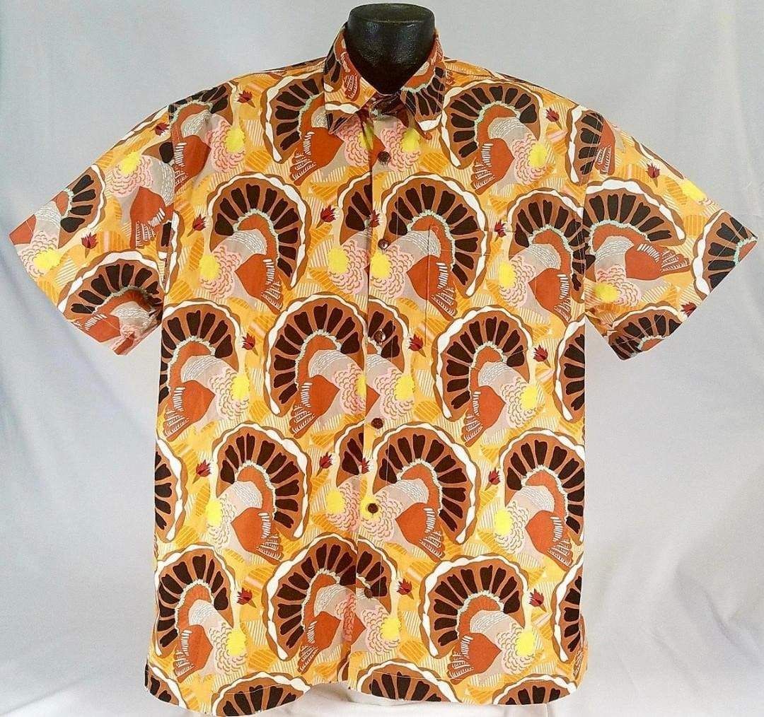 High Quality Hawaii Aloha Shirts Wild Turkeys Thanksgiving Ha86414