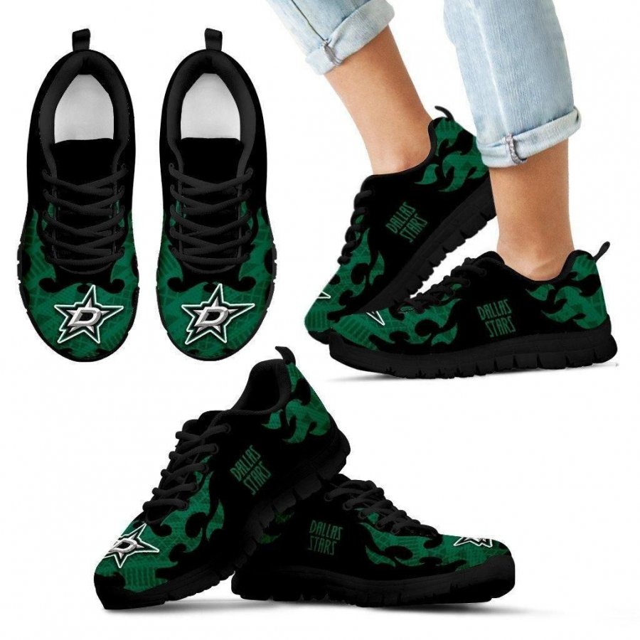 Tribal Flames Pattern Dallas Stars Sneakers #391