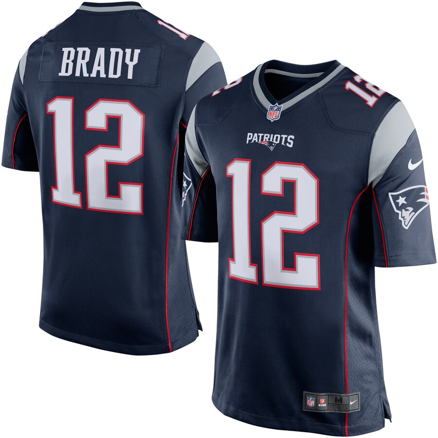 Tom Brady New England Patriots Nike Game Jersey – Navy Blue/silver